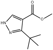 3-(叔丁基)-1H-吡唑-4-羧酸甲酯, 1017782-45-4, 结构式