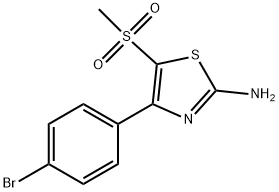 4-(4-溴苯基)-5-(甲基磺酰基)噻唑-2-胺, 1017782-62-5, 结构式