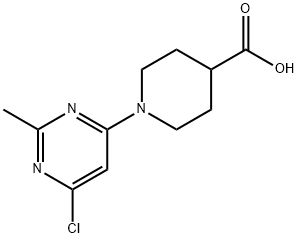 1-(6-氯-2-甲基-4-嘧啶基)-4-哌啶羧酸, 1017782-77-2, 结构式