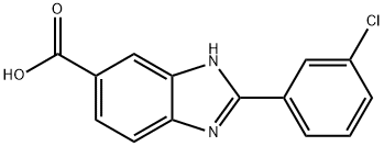 2-(3-氯苯基)-1H-苯并咪唑-5-羧酸, 1018278-53-9, 结构式