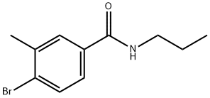 N-PROPYL 4-BROMO-3-METHYLBENZAMIDE, 1020252-79-2, 结构式