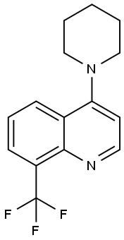 4-(PIPERIDIN-1-YL)-8-(TRIFLUOROMETHYL)QUINOLINE, 1020252-84-9, 结构式