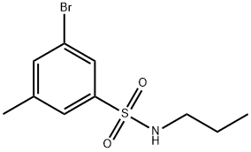 N-PROPYL 3-BROMO-5-METHYLBENZENESULFONAMIDE, 1020252-89-4, 结构式