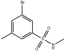 N-METHYL 3-BROMO-5-METHYLBENZENESULFONAMIDE, 1020252-91-8, 结构式