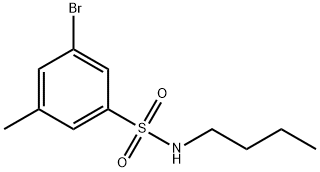 3-Bromo-N-butyl-5-methylbenzenesulfonamide, 1020252-93-0, 结构式
