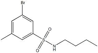 N-BUTYL 3-BROMO-5-METHYLBENZENESULFONAMIDE, 1020252-93-0, 结构式