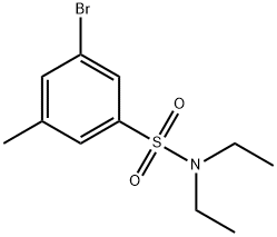 N,N-DIETHYL 3-BROMO-5-METHYLBENZENESULFONAMIDE, 1020252-94-1, 结构式