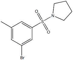 1-((3-Bromo-5-methylphenyl)sulfonyl)pyrrolidine, 1020252-96-3, 结构式