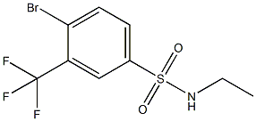 N-ETHYL 4-BROMO-3-TRIFLUOROMETHYLBENZENESULFONAMIDE, 1020252-99-6, 结构式