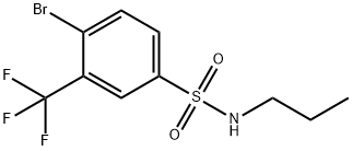 N-PROPYL 4-BROMO-3-TRIFLUOROMETHYLBENZENESULFONAMIDE, 1020253-00-2, 结构式