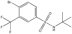 4-BROMO-N-TERT-BUTYL-3-(TRIFLUOROMETHYL)BENZENESULFONAMIDE, 1020253-06-8, 结构式