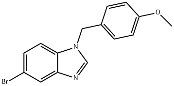 5-Bromo-1-(4-methoxybenzyl)-1H-benzo[d]imidazole, 1020253-11-5, 结构式