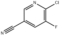 6-CHLORO-5-FLUORONICOTINONITRILE, 1020253-14-8, 结构式