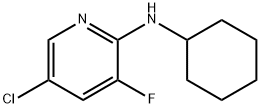 5-Chloro-2-cyclohexylamino-3-fluoropyridine, 1020253-24-0, 结构式