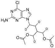 2-[2-(2-氨基-6-氯-9H-嘌呤-9-基)乙基-1,1,2,2-D<SUB>4</SUB>]-1,3-丙二醇二乙酸酯, 1020718-81-3, 结构式