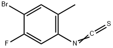 4-溴-5-氟-2-甲基苯基异硫氰酸酯, 1027512-16-8, 结构式