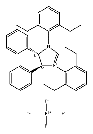 (4S,5S)-1,3-双(2,6-二乙基苯基)-4,5-二苯基-4,5-二氢-1H-咪唑-3-鎓 四氟硼酸盐, 1033618-45-9, 结构式