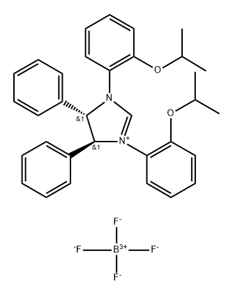 (4S,5S)-1,3-双(2-异丙氧基苯基)-4,5-二苯基-4,5-二氢-1H-咪唑-3-鎓 四氟硼酸盐, 1033618-51-7, 结构式