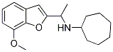 N-[1-(7-甲氧基-1-苯并呋喃-2-基)乙基]环庚胺, 1036559-22-4, 结构式