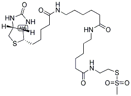 N-[6-(2-甲基磺酰基硫基乙基氨基)-6-氧代己基]-6-[5-[(4S)-2-氧代-1,3,3A,4,6,6A-六氢噻吩并[3,4-D]咪唑-4-基]戊酰氨基]己酰胺, 1038749-81-3, 结构式