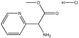 ALPHA-氨基吡啶-2-乙酸甲酯盐酸盐, 1039356-77-8, 结构式