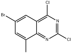 6-溴-2,4-二氯-8-甲基喹唑啉, 1039736-74-7, 结构式