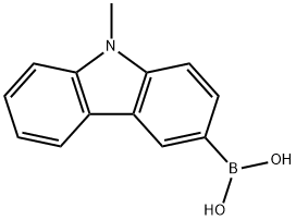 (9-甲基-9H-咔唑-3-基)硼酸, 1039761-02-8, 结构式