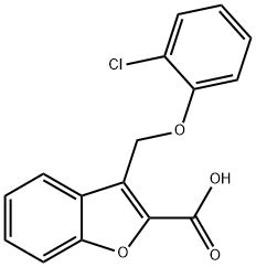 3-[(2-氯苯氧基)甲基]-1-苯并呋喃-2-羧酸, 1039891-11-6, 结构式