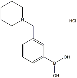 3-(哌啶-1-甲基)苯硼酸盐酸盐, 1072946-21-4, 结构式