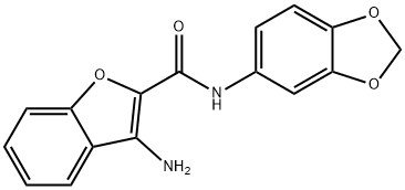 3-氨基-N-(苯并[D][1,3]二氧戊环-5-基)苯并呋喃-2-甲酰胺, 1082251-86-2, 结构式
