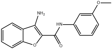 3-氨基-N-(3-甲氧基苯基)苯并呋喃-2-甲酰胺, 1082251-82-8, 结构式