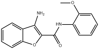 3-氨基-N-(2-甲氧基苯基)苯并呋喃-2-甲酰胺, 1082500-30-8, 结构式