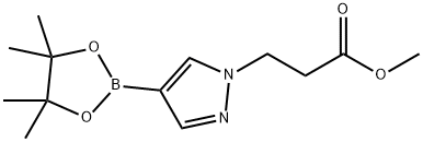 methyl 3-(4-(4,4,5,5-tetramethyl-1,3,2-dioxaborolan-2-yl)-1H-pyrazol-1-yl)propanoate, 1093307-33-5, 结构式