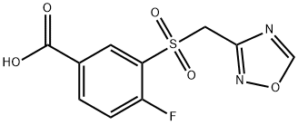 4-氟-3-(1,2,4-噁二唑-3-基甲磺酰基)苯甲酸, 1094326-63-2, 结构式