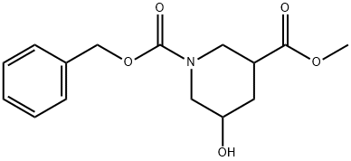 1-CBZ-5-羟基-3-哌啶甲酸甲酯, 1095010-45-9, 结构式