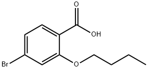 4-Bromo-2-butoxybenzoic acid, 1095036-68-2, 结构式