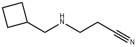 3-[(环丁基甲基)氨基]丙腈, 1095242-13-9, 结构式