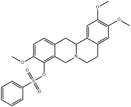9-O-Benzenesulfo<i></i>nyl (±)-Tetrahydropalmatrubine, 1095271-88-7, 结构式