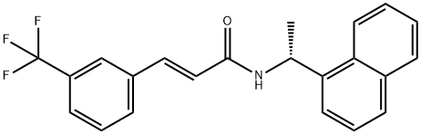 (E)-N - ((R)-1-萘-1-基 - 乙基)-3-(3-三氟甲基 - 苯基) - 丙烯酰胺, 1095393-66-0, 结构式