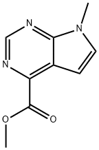 methyl 7-methyl-7H-pyrrolo[2,3-d]pyrimidine-4-carboxylate, 1095822-18-6, 结构式