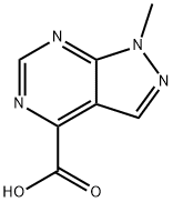 1-METHYL-1H-PYRAZOLO[3,4-D]PYRIMIDINE-4-CARBOXYLIC ACID, 1095822-30-2, 结构式