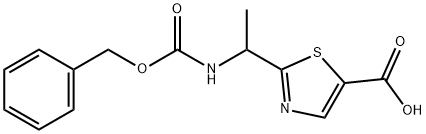 2-(1-(((苄氧基)羰基)氨基)乙基)噻唑-5-羧酸, 1095823-52-1, 结构式