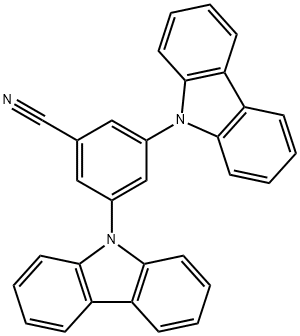 3,5-二(9H-咔唑-9-基)苯甲腈, 1101848-45-6, 结构式