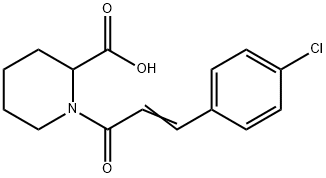 1-[3-(4-氯苯基)丙-2-烯酰]哌啶-2-羧酸, 1103961-49-4, 结构式