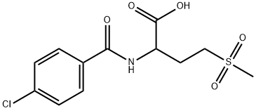 2-(4-氯苯甲酰胺)-4-(甲基磺酰基)丁酸, 1103964-06-2, 结构式