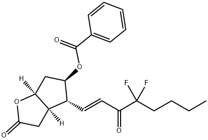 2H-环戊并[B]呋喃-2-酮,5-(苯甲酰氧基)-4-[(1E)-4,4-二氟-3-氧代-1-辛烯-1-基]六氢-,(3AR,4R,5R,6AS)-(...), 50889-48-0, 结构式