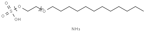 月桂基聚氧乙烯醚硫酸銨, 32612-48-9, 結(jié)構(gòu)式