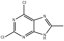 2,6-二氯-8-甲基-9H-嘌呤, 57476-37-6, 结构式