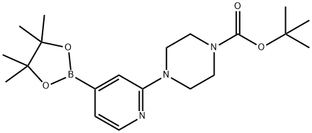 2-(4-BOC-PIPERAZINO)PYRIDINE-4-BORO<i></i>NIC ACID, PINACOL ESTER, 936250-21-4, 结构式