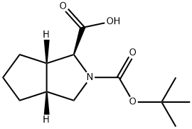 (1S,3AR,6AS)-六氢环戊并[C]吡咯-1,2(1H)-二甲酸 2-叔丁酯, 597569-42-1, 结构式